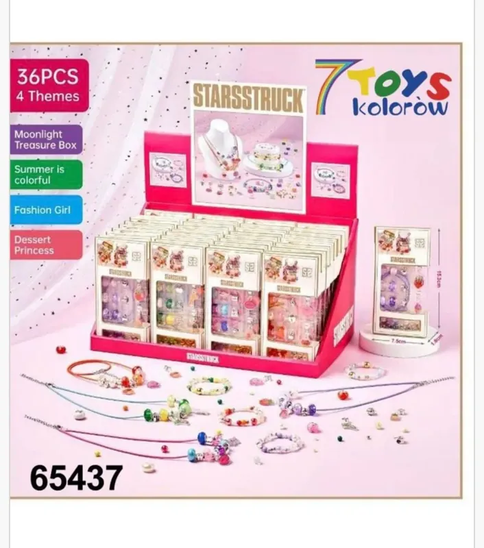 Zestaw Koraliki DIY STARSTRUCK 36 szt. - 4 motywy tematyczne Rabat