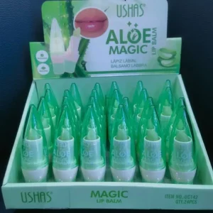 Nie przegap USHAS Aloe Magic Lip Balm - Balsam do ust z aloesem 24 szt.