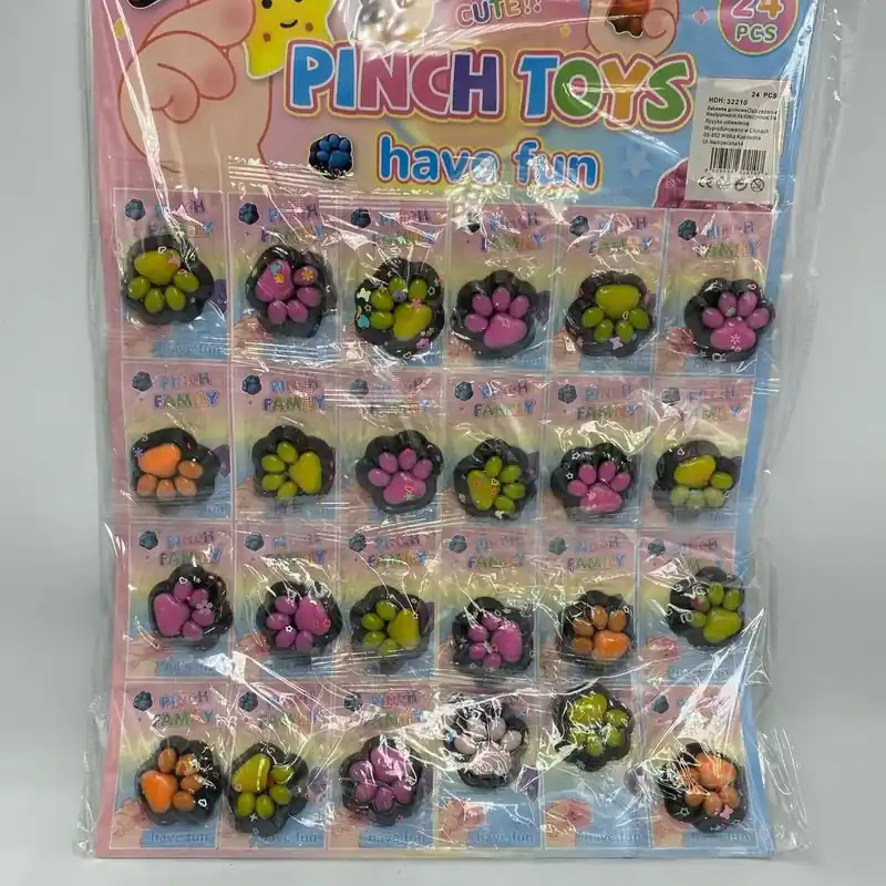 Zestaw Pinch Toys - Gumowe Gniotki Łapki, Display 24 szt. Zamów dziś