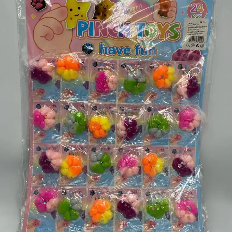 Zestaw Pinch Toys - Gumowe Gniotki Łapki 24 szt. Okazja