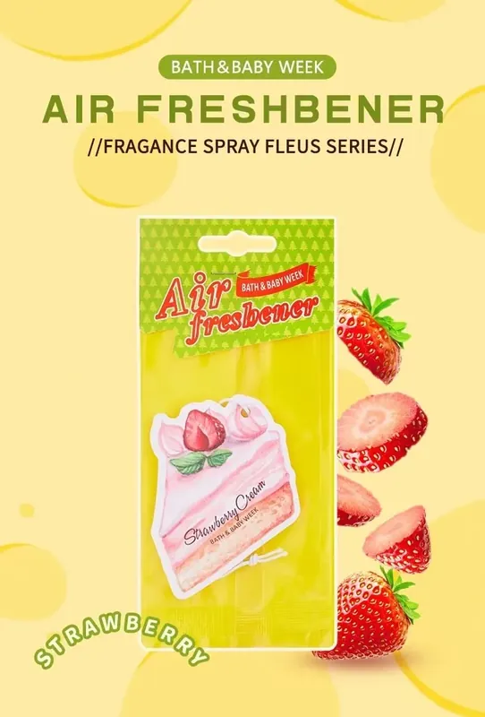 Kup online Suche Perfume Wiszące w Samochodzie Strawberry Cream, 24 szt.