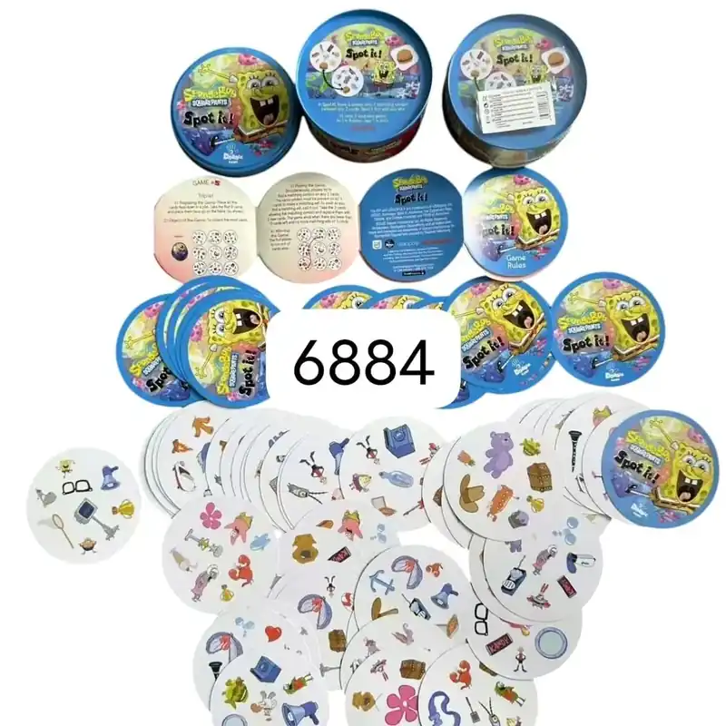 Gra Dobble SpongeBob SquarePants Spot it! Metalowa Puszka 12szt Oferta czasowa
