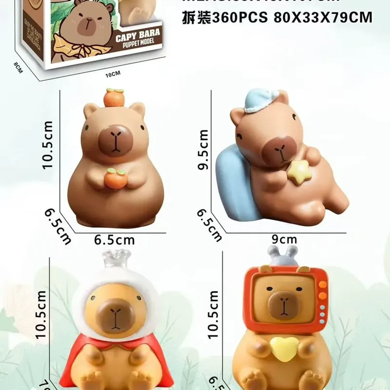 Zabawki Kapibara Figurki Kolekcjonerskie 10.5cm Mix 6 Wzorów Bezpieczna płatność