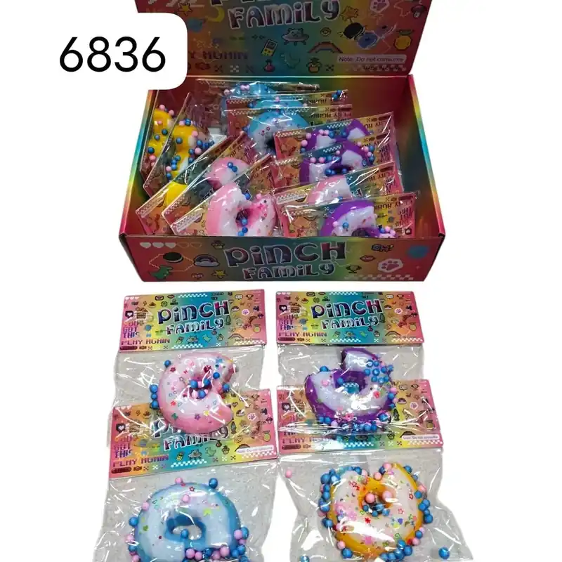 Zabawki Pinch Family Donut Gniotek Antystresowy Mix Kolorów 16szt Bezpieczne zakupy