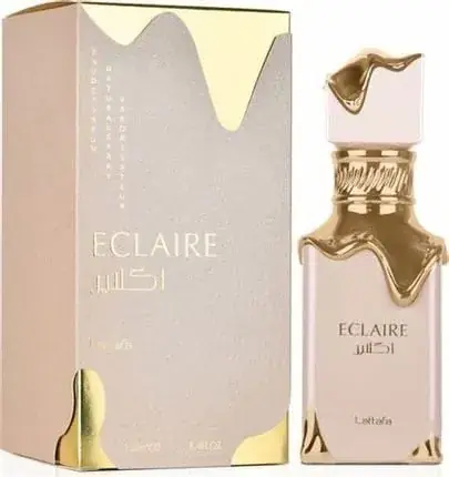 Perfumy Lattafa Eclaire 100ml EDP, elegancki flakon złote zdobienia Cena promocyjna