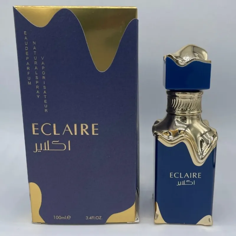 Perfumy Lattafa Eclaire 100ml EDP, granatowo-złoty flakon Ekspresowa dostawa
