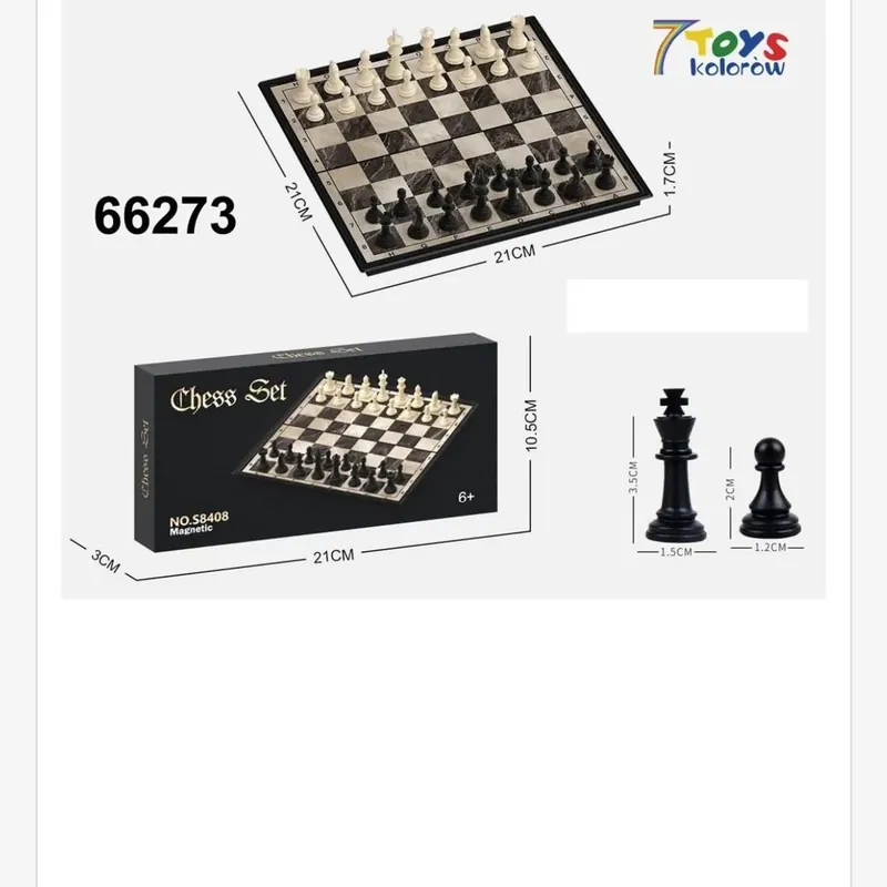 Oferta czasowa Szachy magnetyczne Chess Set 21x21cm - zestaw 12 szt.