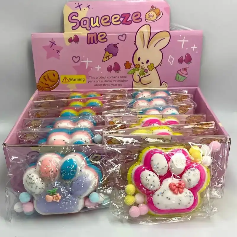 Taniej Gniotki Łapki Dużo z Brokatem i Gwiazdkami Squeeze Me, 12 szt.