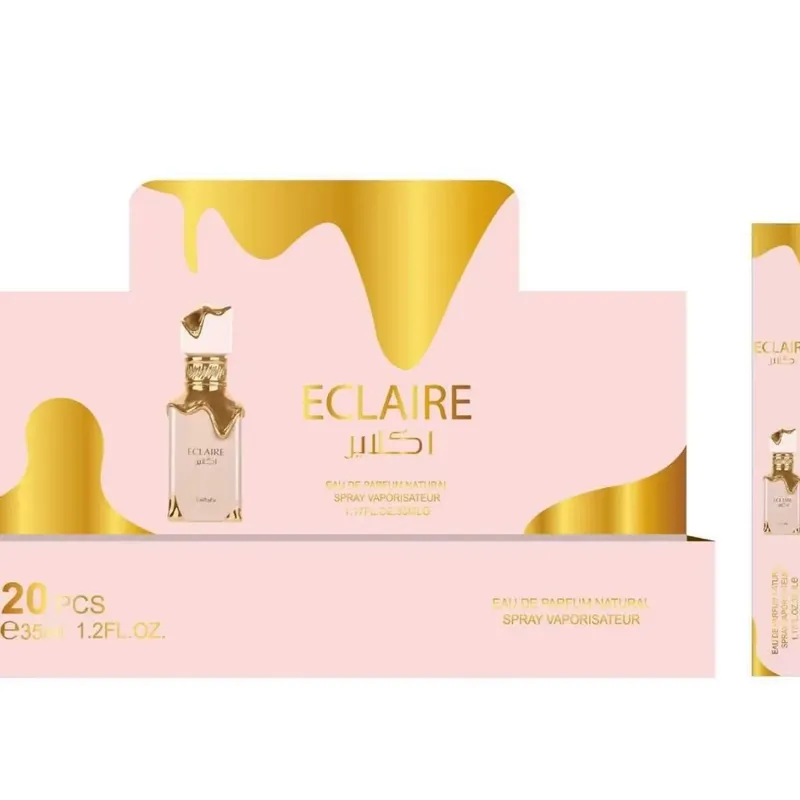 Perfumy Lattafa ECLAIRE 35ml EDP Spray Różowo-Złote 20szt Szybka dostawa