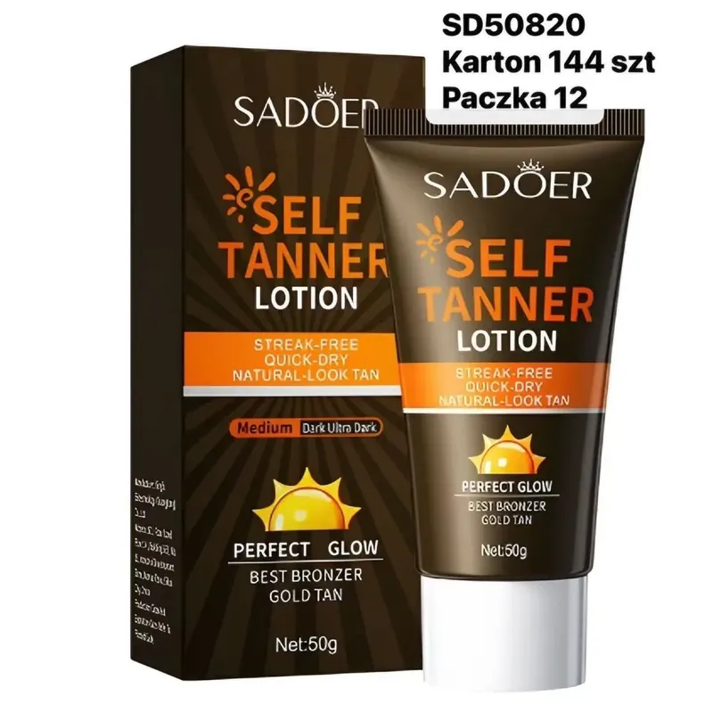Wyprzedaż Balsam Samoopalający SADOER Self Tanner Lotion 50g Medium