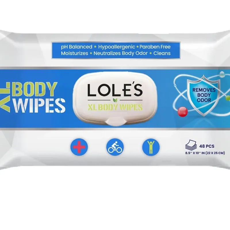 Lole's Chusteczki XL Body/Sport 48PCS 22x25cm Nawilżane Darmowy zwrot