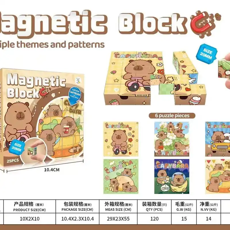 Kup teraz Klocki Magnetyczne Magnetic Block Kapibara 20mm 25 el.