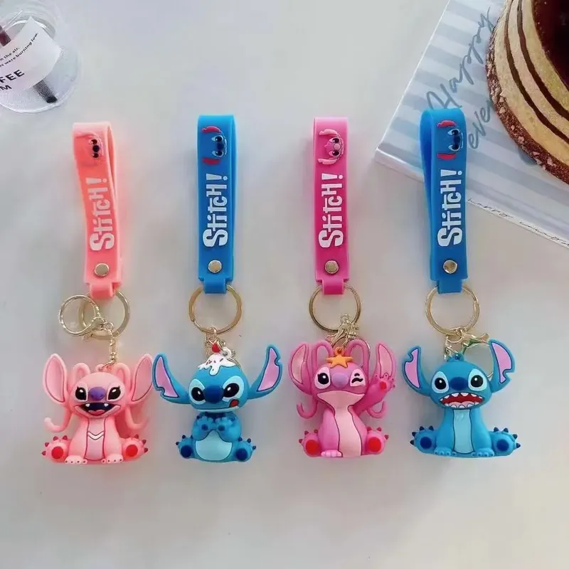 Brelok do Kluczy Stitch Silikonowy z Paskiem 3D Mix Kolorów Popularny