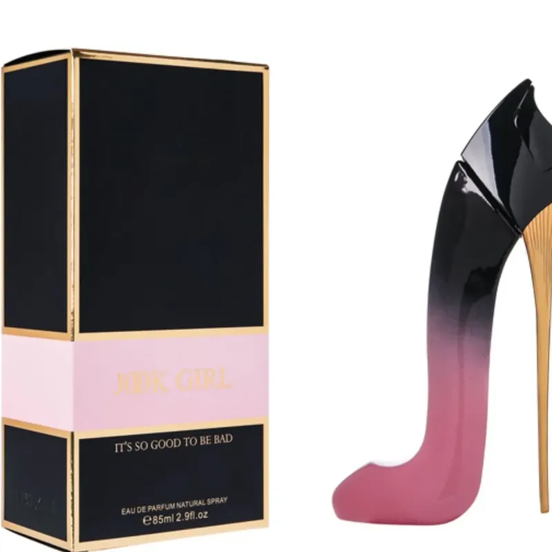 Perfumy damskie Jook Girl 85ml w kształcie szpilki czarno-różowe Tylko dziś