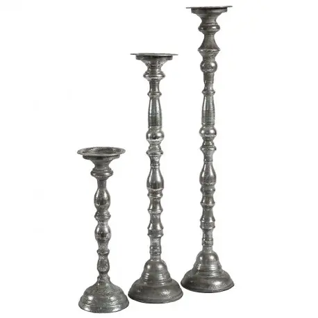 Bezpieczne zakupy Świecznik Metalowy Belldeco Grigio B