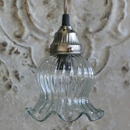 Łatwy zwrot Szklana Lampa Chic Antique Tulipan