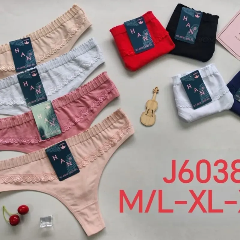 MAJKI DAMSKIE HAN J6038, bawełniane z koronką, mix kolorów M/L-XL-XXL Zamów dziś