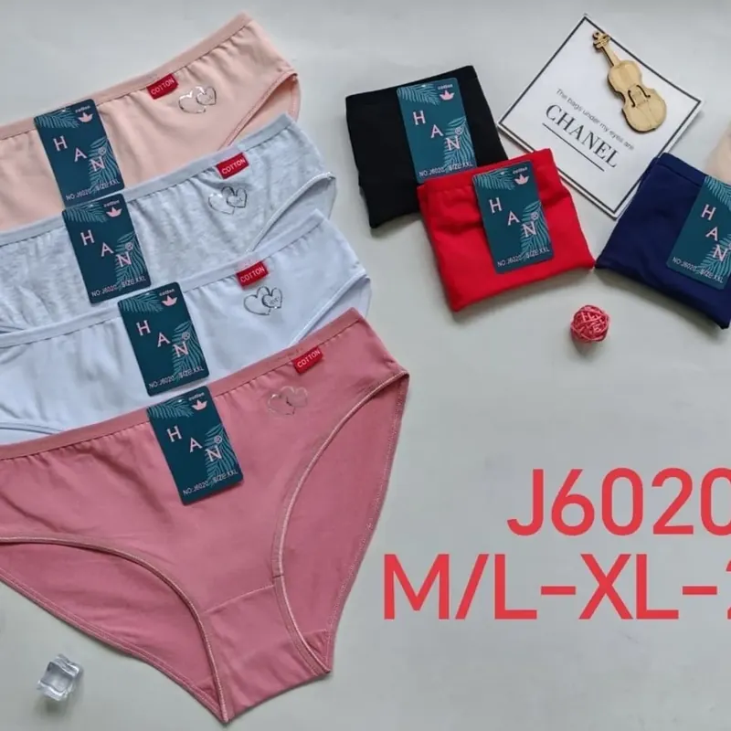 Majtki damskie bawełniane HAN J6020, mix kolorów, M-2XL Dostępne od ręki