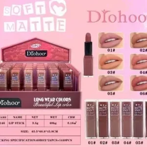 Zniżka Diohoo Soft Matte Lip Color - Matowa Pomadka do Ust 3.5g, 24 szt.