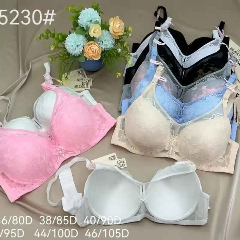 Biustonosze damskie koronkowe Love Magnolia 80D-105D 6szt Wyprzedaż