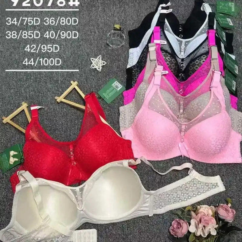 Do wyczerpania zapasów Biustonosze damskie koronkowe 75D-100D Love Magnolia 92078#