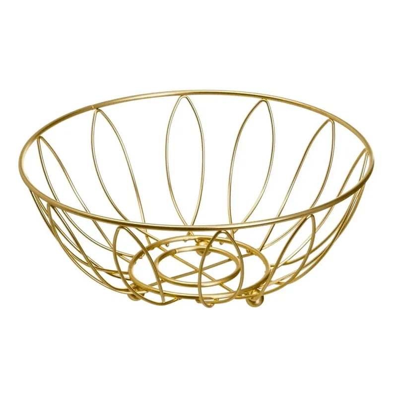 Popularny Patera metalowa złota 26x11 cm