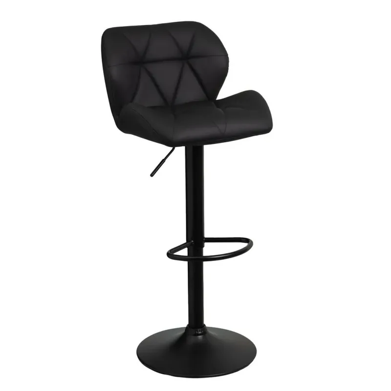 Wyprzedaż Hoker czarny skórzano-metalowy 105 cm