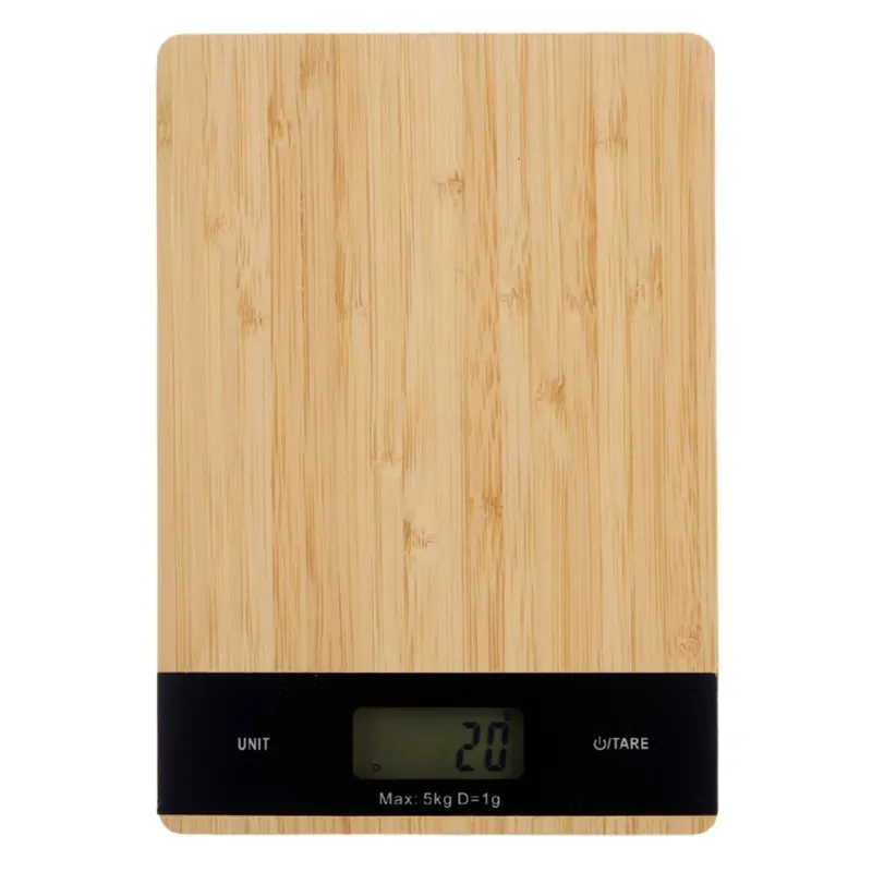 Cyfrowa waga kuchennna bambusowa do 5 kg Tani