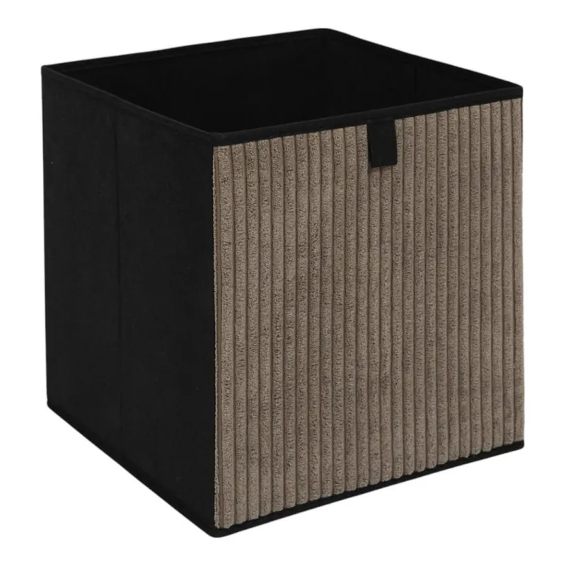 Taniej Pojemnik Corduroy Box 30x30 cm taupe