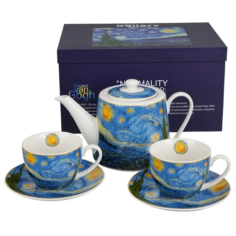 Nowość Zestaw dzbanek z filiżankami STARRY NIGHT Van Gogh