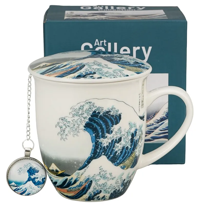 Kubek z zaparzaczem i zawieszka THE GREAT WAVE HOKUSAI 400 ml Tylko dziś