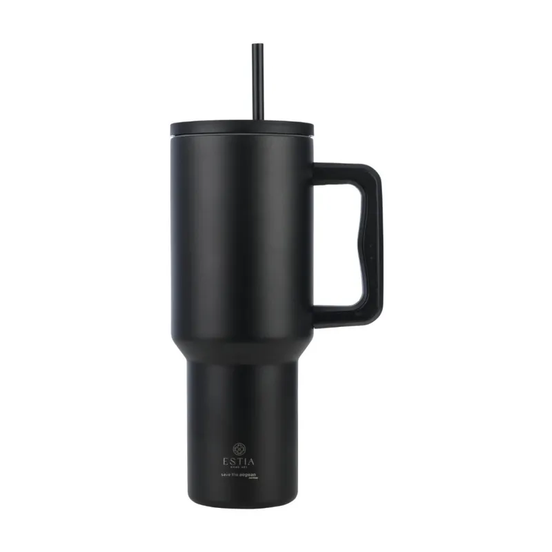Kubek termiczny ze słomką 1200 ml czarny Midnight Black Kup teraz