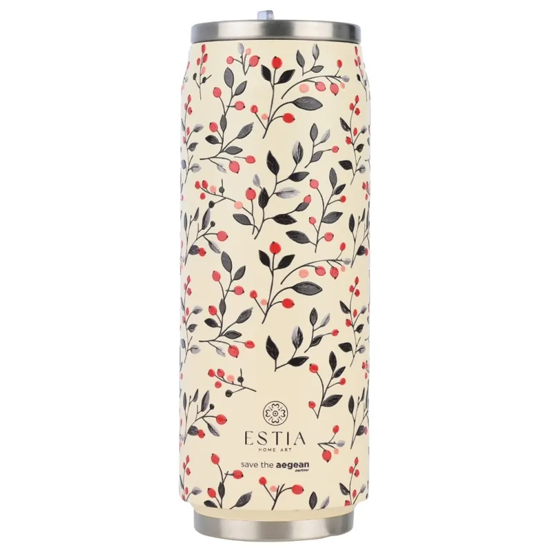 Najlepsza cena Kubek termiczny ze słomką 500 ml Bloom Beige