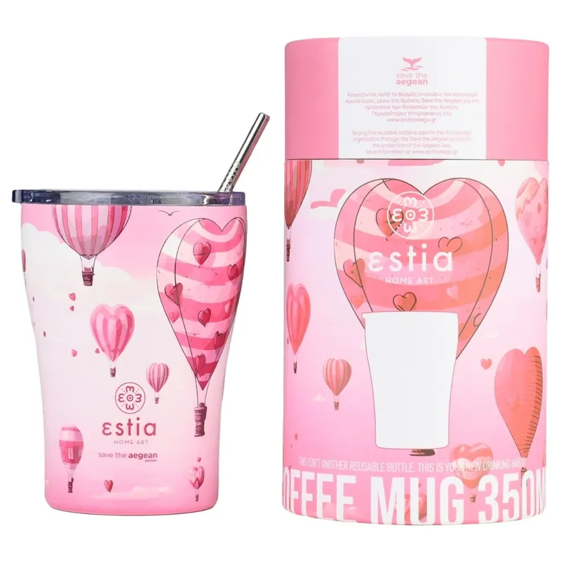 Ekspresowa dostawa Kubek termiczny ze słomką 350 ml Love Ascend