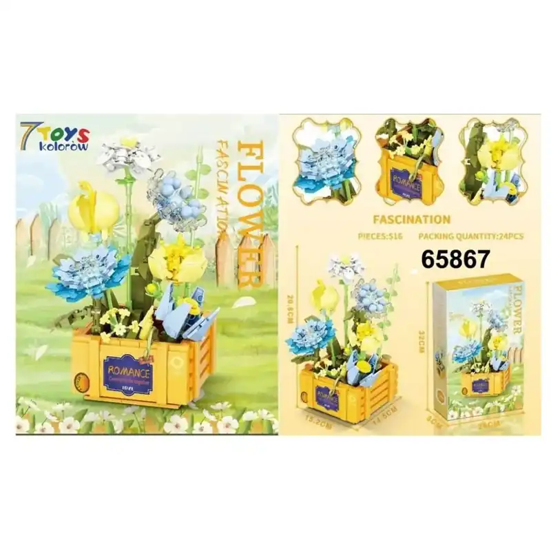 Cena promocyjna Klocki Kwiaty 516PCS Flower Fascination w Skrzynce