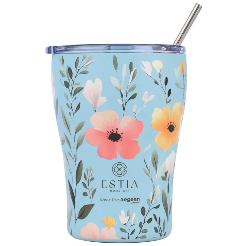 Kubek termiczny ze słomką 350 ml Sky Garden Wyprzedaż