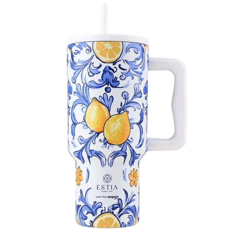 Kubek termiczny ze słomką 900 ml Amalfi Coast Cena promocyjna