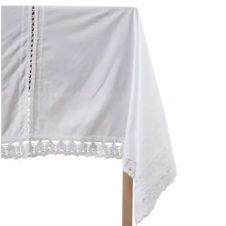 Dostępne od ręki Biały Obrus z Koronką Chic Antique