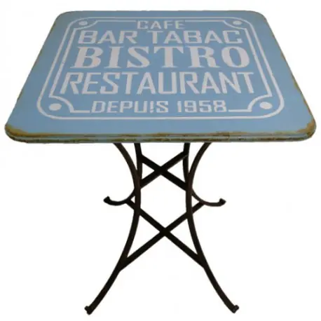 Stolik Metalowy Loft Bistro Błękitny Wyjątkowa oferta