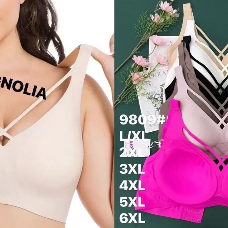 Biustonosze damskie Magnolia L-XL 9809 różowe beżowe czarne Oferta czasowa
