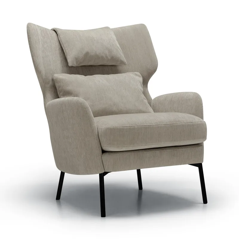 Fotel Alex Z Zagłówkiem Atropa Grey Beige Sits Promocja