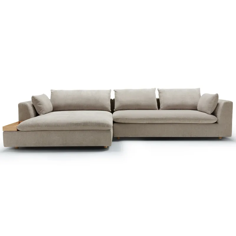 Ekspresowa dostawa Sofa Milou Set 1 Lewy - 3-Osobowa Z Szezlongiem I Tacą Sits