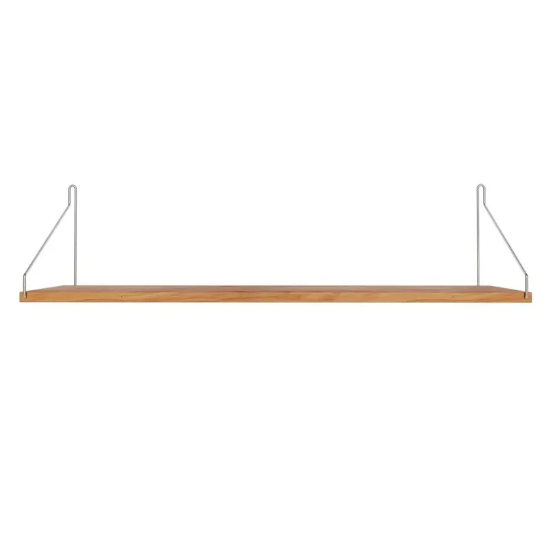 Półka Single 80 Cm Naturalny Dąb - Stalowe Wsporniki Frama Okazja