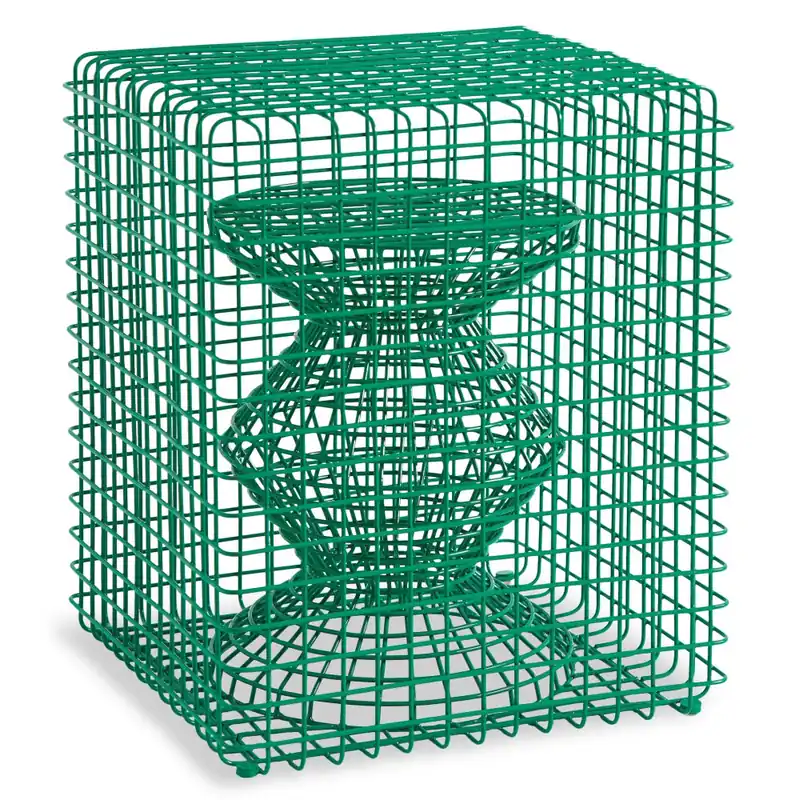 Sprawdź teraz Taboret Zig Zag Wire Zielony Pols Potten
