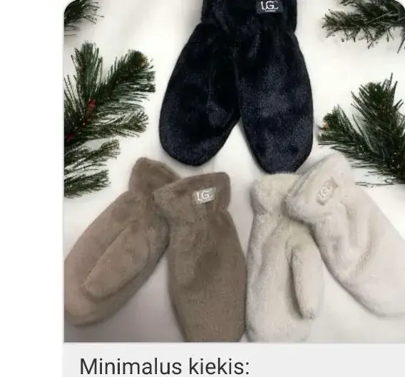 Rękawiczki damskie UGG beżowe i czarne z polaru Nowość