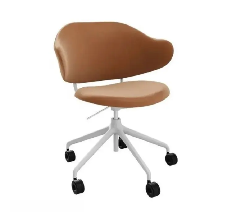 Premium Krzesło Biurowe Holly Biała Podstawa Cognac Calligaris