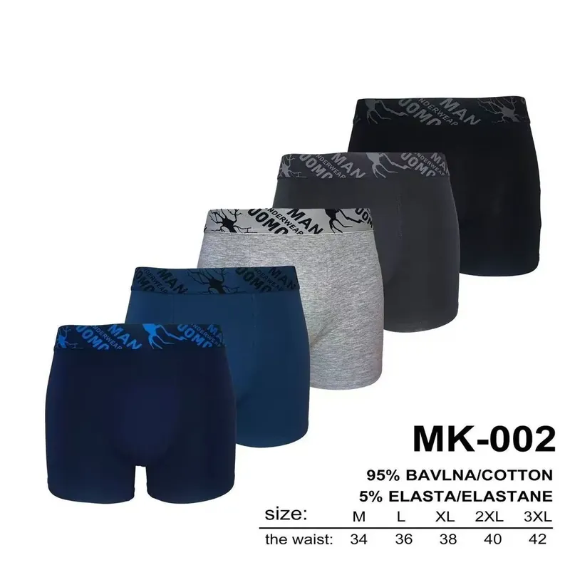 Ograniczona ilość Boserki męskie MK-002 95% bawełna elastan M-L-XL-2XL-3XL