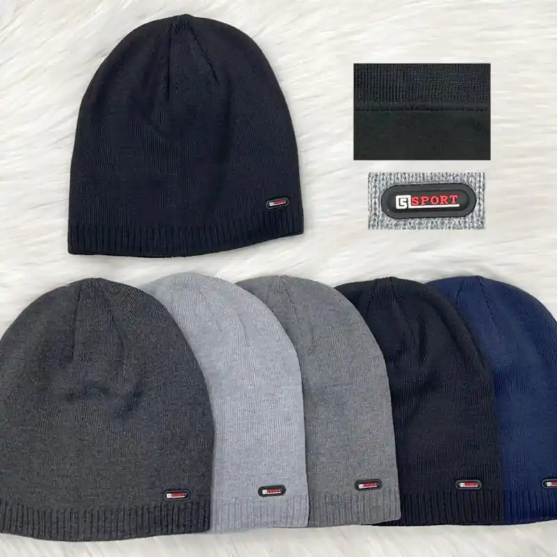 Czapki męskie REPORT beanie czarne szare granatowe Oferta