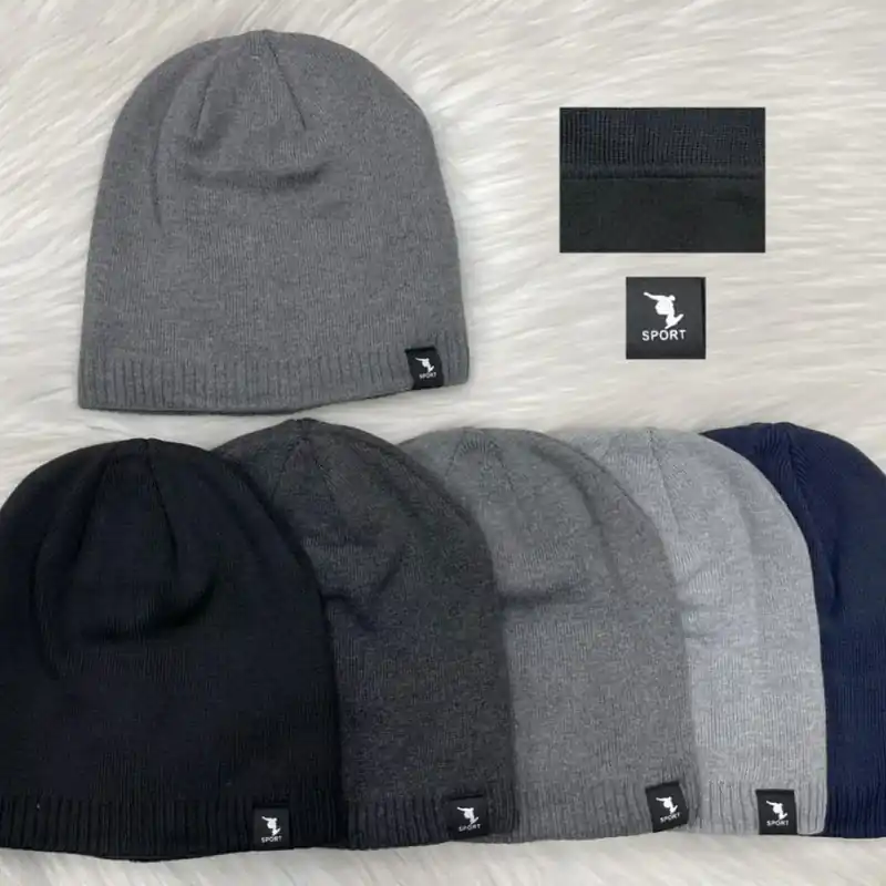 Czapki męskie beanie Smart szary/czarny/granatowy Oferta czasowa