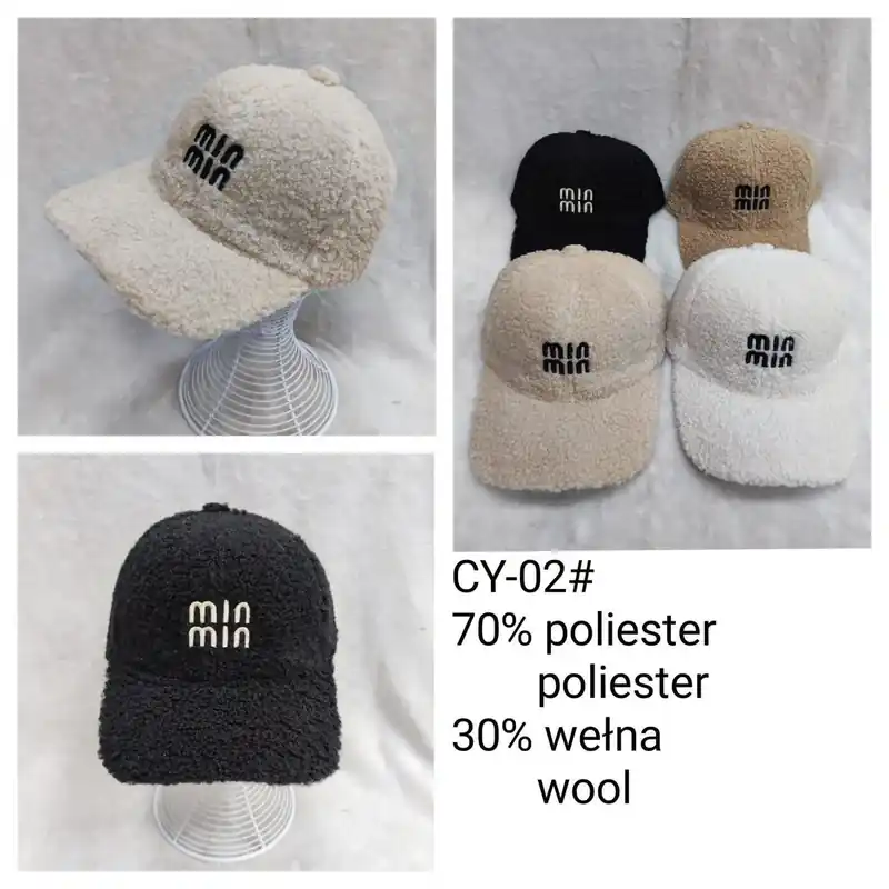 Wyjątkowa oferta Czapki damskie beanie z napisem MIN 5 kolorów CY-02#
